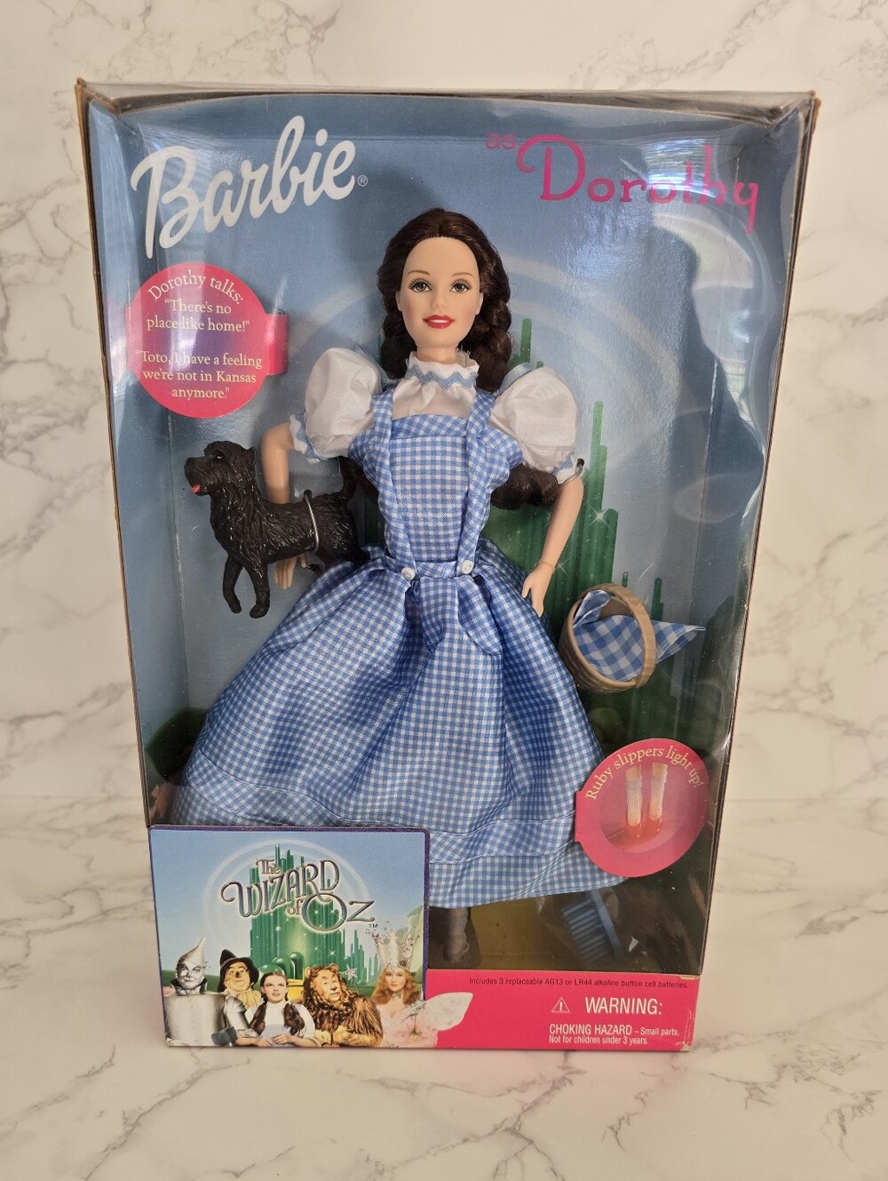 Barbie as Dorothy Wizard of Oz Doll with Toto and Ruby Slippers - New in Box